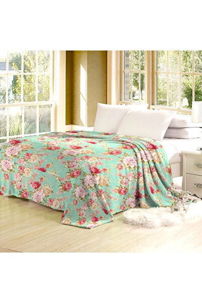 KARLEEN Decor Floral Print Flannel Blanket - 220x240 cm