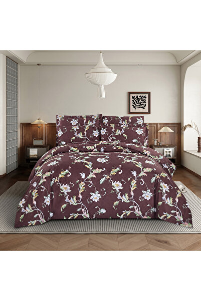 unique home collection طقم لحاف فردي مطبوع عليه زهور من يونيك هوم، مكون من 4 ...