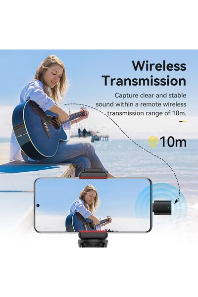 ulanzi Wireless Lavalier Microphone for Smartphones - Lightning Plug, 32.8 ft Range