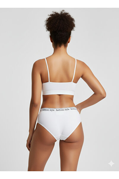 İntimate Women's Waist Elastic Detailed Fashion Style Cotton Stretchy Bikini Type 6-Piece Panties