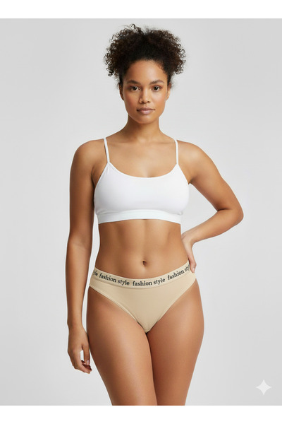 İntimate Women's Waist Elastic Detailed Fashion Style Cotton Stretchy Bikini Type 6-Piece Panties