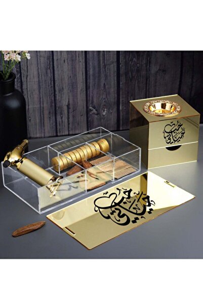 Story of candle مبخرة مع صندوق لحفظ البخور وللتخزين ,بعبارة "حب حياتي" مع عود...