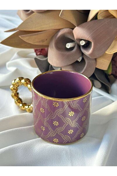 MD MİMOZA DEKOR Porcelain Tea Coffee Cup 400ml -Md1