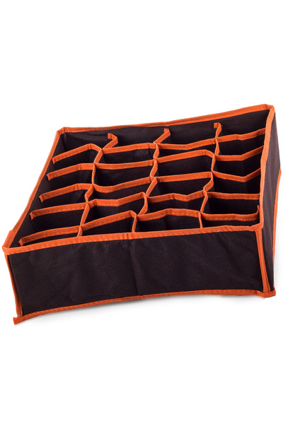 zola Drawer organizer, for socks and underwear, with 24 compartments, 34X30X10 cm, orange