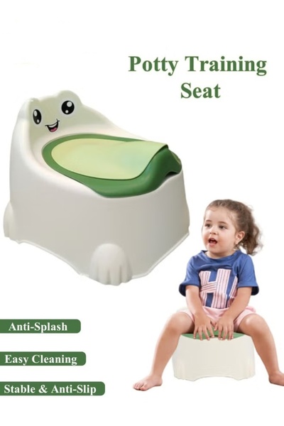 Generic Baby Potty Seat Kids Potty Chair Potty Toilet Training Toilet with Splash Guard Back Support Lid
