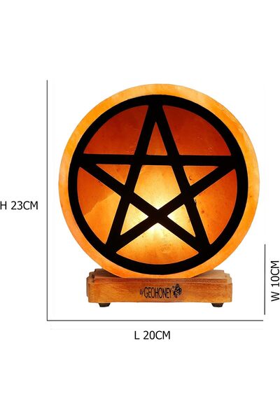 Geohoney Himalayan Salt Lamp - Star of David Sign GH-CSL-051