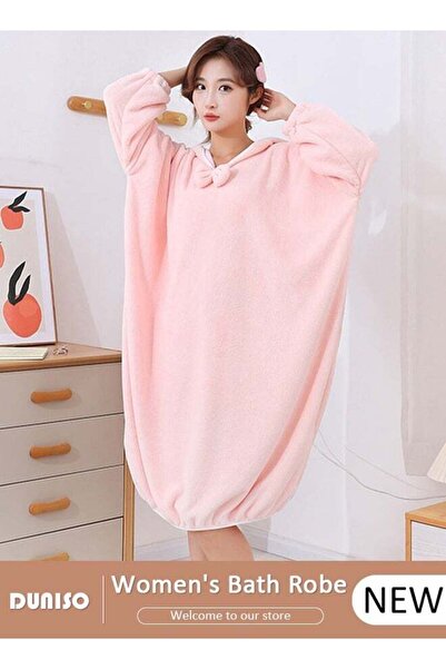 Generic Women's Bath Robe, Wearable Bath Towel Wrap Shower Wrap Hooded Large Bath Swimming Surf Lightweight