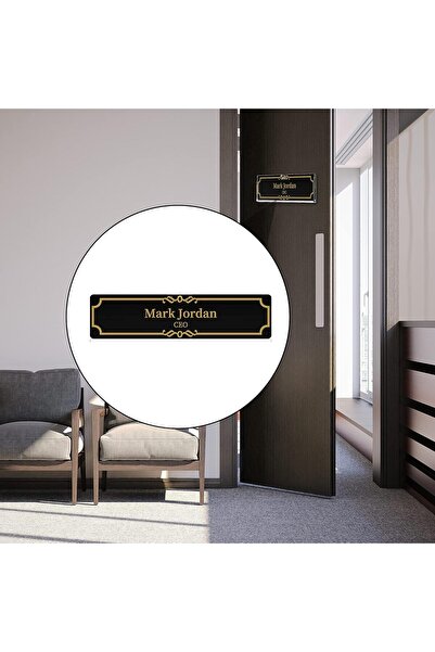 Slasa Acrylic Wall Name Plate Holder 2"x8" Clear Door Sign Frame with Adhesive 40 Pack