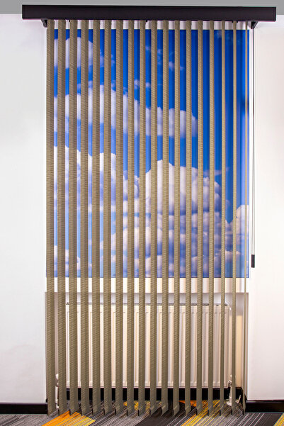 HAFS Dikey Perde JS 8100 – Kum Beji | Işık Ayarlı, Nemli Bezle Silinebilir