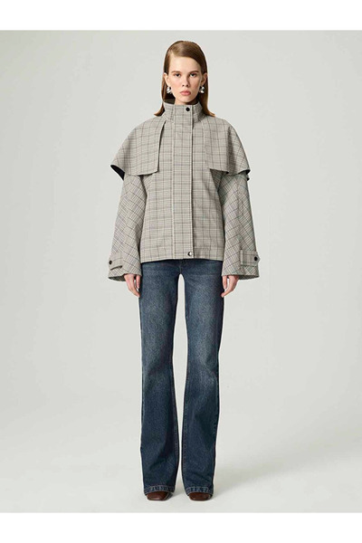 Nocturne Kuşak Detaylı Cizgili Trençkot