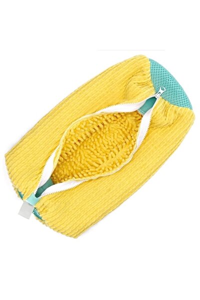 ZOUN Shoe washing bag, anti-deformation and protection for shoes, hidden zipper, 44 x 17.5 cm, yellow