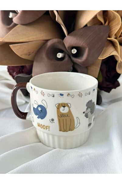 MD MİMOZA DEKOR Porcelain Tea Coffee Cup 340ml -Md8