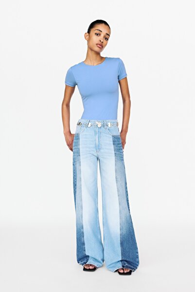 Pull & Bear Kısa kollu poliamid body