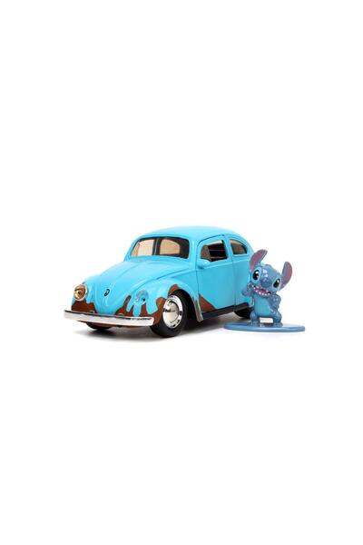 scntoys Lilo & Stitch 1959 VW Beetle Model Aracı ve Figür Orijinal Stitch Fig...