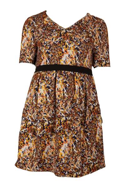 ONLY Valencia Print Dress - XS, Brown, polyester | spandex | viscose | nylon
