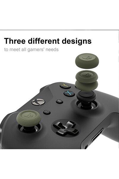 Skull & Co. Skin, CQC & FPS Thumb Grips for Xbox Controllers - Black, 3 Pairs (6 pcs)