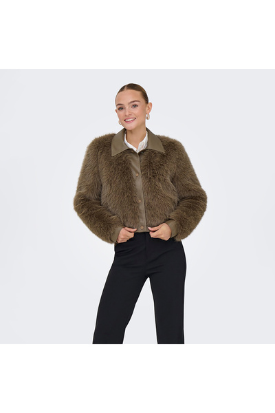 ONLY Yumi Life Kadın Kahverengi Ceket (15356776-MTL)