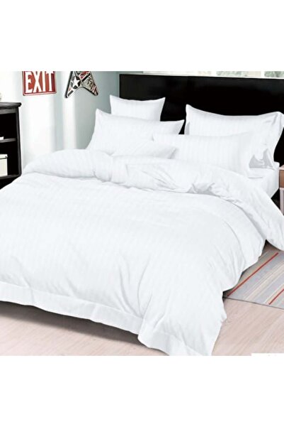 Pucioasa Damask Fitted Bed Linen 180 x 200 Premium X White (Finet)