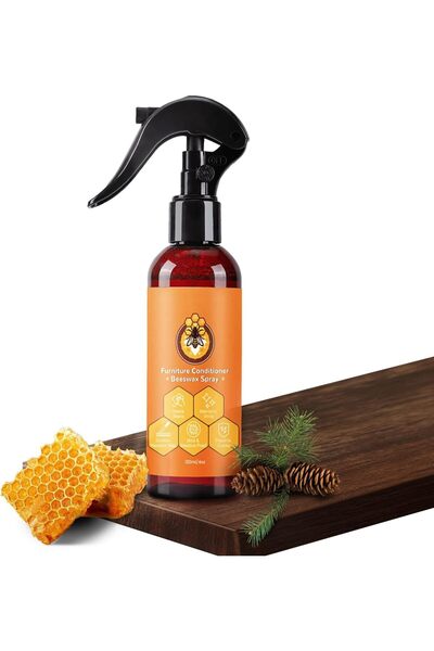 TERRIFI مُلمع ومنظف طبيعي للخشب، بخاخ أثاث شمع العسل غير السام 2 في 1 (برائحة...