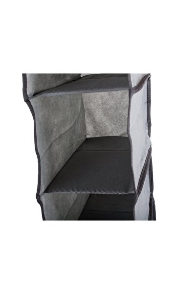 zola Wardrobe organizer, with 5 compartments, grey, velcro fastening, 70 cm