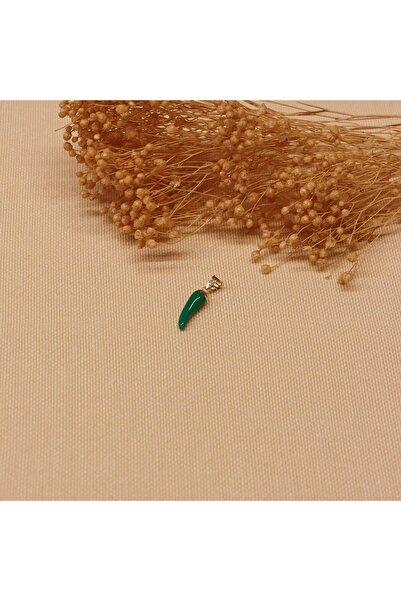 TAHAN MÜCEVHERAT Yeşil Biber Minimal Kolye Ucu