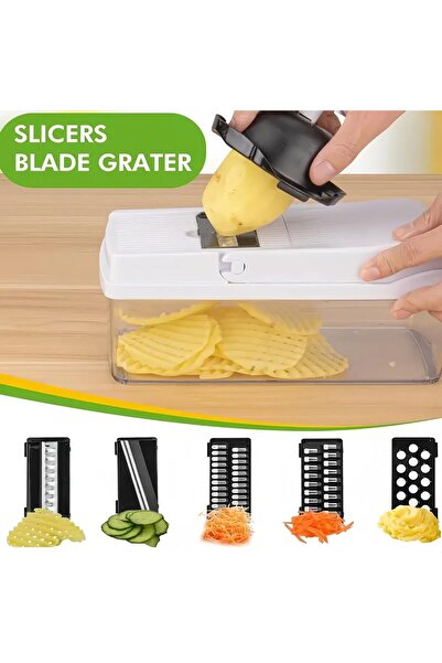 Generic 22-in-1 Vegetable Chopper with Container–Multi-Functional Mandoline Slicer and Dicer, Onion Chopper