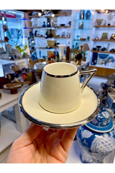 ACAR CAMILLIO 6 KİŞİLİK TÜRK KAHVESİ FİNCAN KIRIK BEYAZ