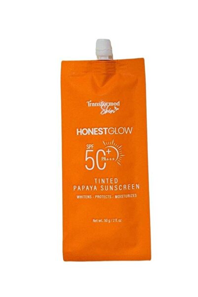 Transformed Skin Honest Glow Tinted Papaya Sunscreen SPF 50 PA+++, 50g