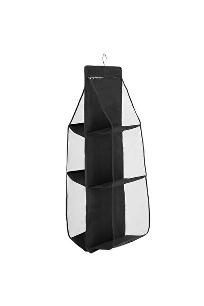 zola Organizator de geantă suspendată, cu 6 compartimente, negru, 115x34 cm