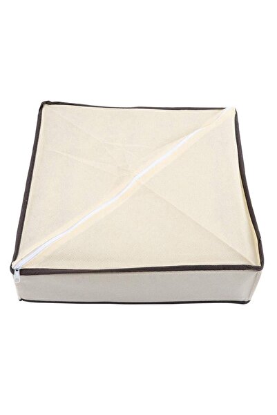 zola Οργανωτής συρταριών, για κάλτσες και εσώρουχα, 7 θήκες και βάση με φερμουάρ, μπεζ/καφέ, 32x32x10 εκ.