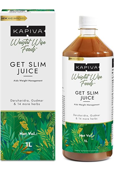 KAPİVA Get Slim Juice - Weight Management with 12 Ayurvedic Herbs - 1L