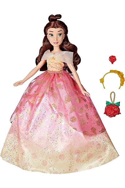 mattel Disney Belle Doll with Reversible Accessories - 28 cm, Created by Hasbro
