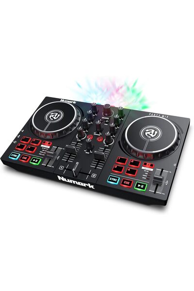 NUMARK Party Mix II - وحدة تحكم DJ مع أضواء حفلات، و2 سطح، وواجهة صوتية وUSB ...