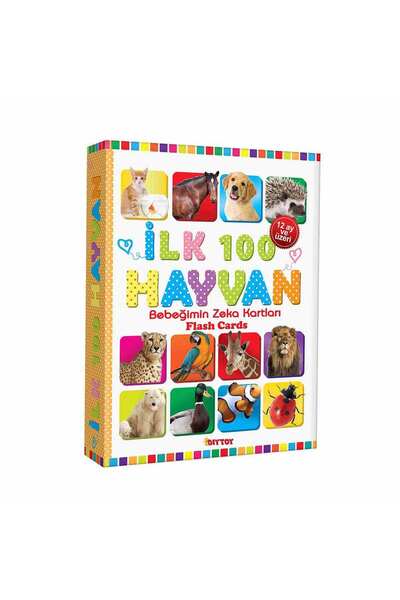 scntoys My First 100 Animal Baby Intelligence Cards Flash Cards Educational T...