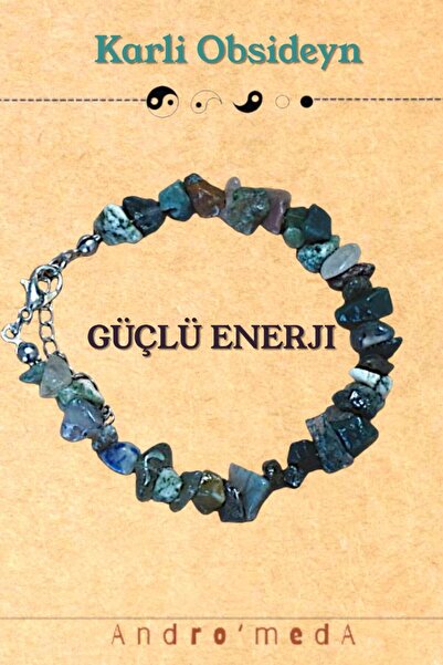 Andromeda Snow Obsidian Natural Cracked Stone Bracelet with Chain – Handmade ...