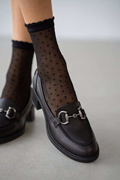selin shoes Loafer pentru femei Elarisse din piele naturală cu detalii argint...