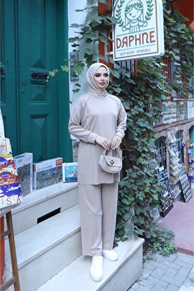 NİSUM MODA Σετ Modal με φερμουάρ και τσέπες στα πλαϊνά