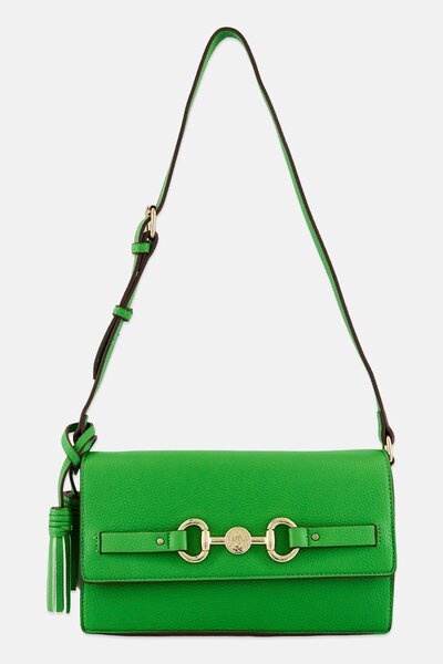 Anne Klein Women Brand Logo Shoulder Bag, Grass Green