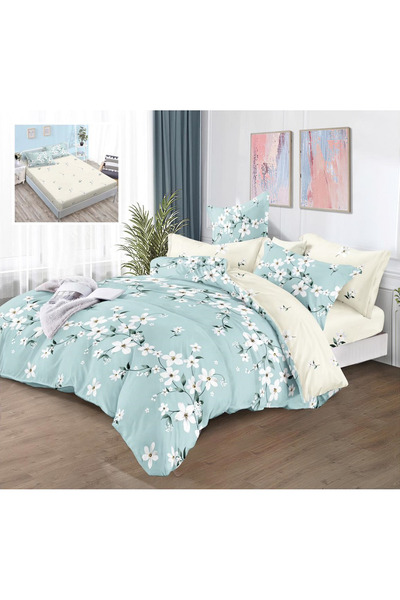 Pucioasa Fine Cotton Double Bed Linen Set, 6 Pieces (with Sleeve) - ST-29