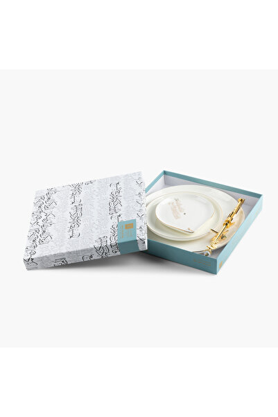 Otantik Lqaa 3-Tier Porcelain Cake Stand - 27x27 cms