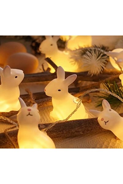 ALYA PARTİ 1.Kalite Tavşan Yılbaşı Süsleme Led Işığı Hediyelik Yılbaşı Led Iş...