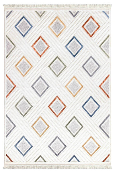 HALIVAR Indıa 3016 Multi Bukle Salon Halısı Yumuşak Çocuk Odası Halısı Koridor Halısı Kesme Halı Yolluk