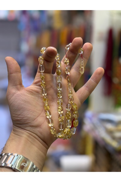 tesbihad سبحة مصنوعة يدويًا بحرفية عالية مع شهادة خاصة وحبيبات ذهبية