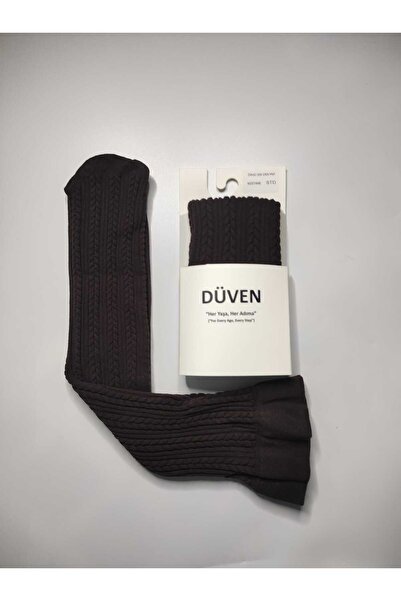 DÜVEN Pack of 4 Soft Textured Thick Winter Colored Knee-High Socks with Classic Knit Pattern