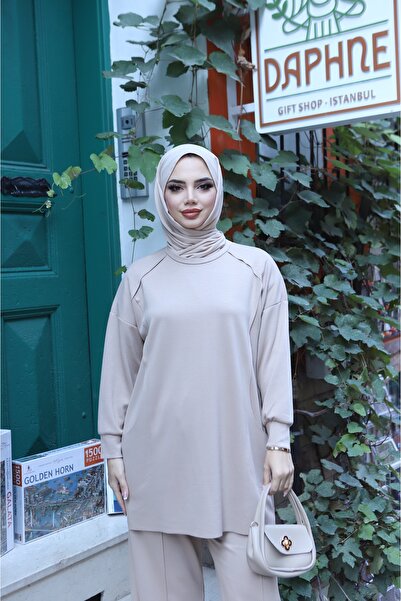 NİSUM MODA Σετ Modal με φερμουάρ και τσέπες στα πλαϊνά