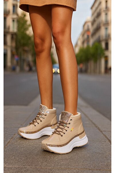 Giydim Gidiyor NovaStep Spor Ayakkabı Bej