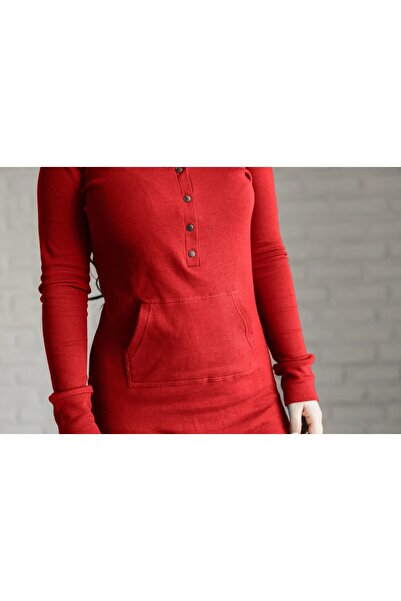 Lovedbaby Womens onesie, 100% cotton, Thermal Cherry, XS-M