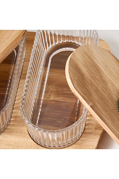 Lifestyle Glass 3-Piece Bowl Set with Tray