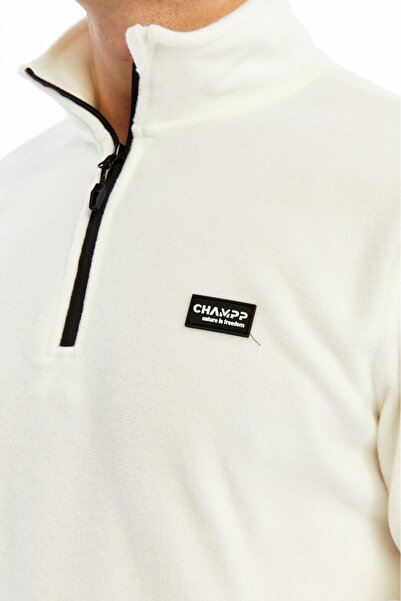 Champp Ανδρικό φλις με μισό φερμουάρ Summit Ανδρικό λευκό φλις Cmp2506-01