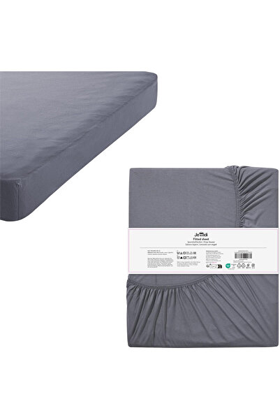 OEM JEMIDI Elastic Fitted Sheet, 90x200 cm, Cotton, Summer/Winter, Machine Washable and Dryer Safe, Gray